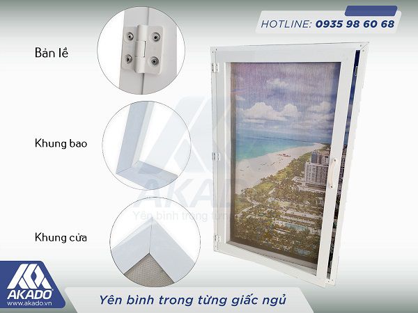 Cửa lưới chống muỗi mở quay